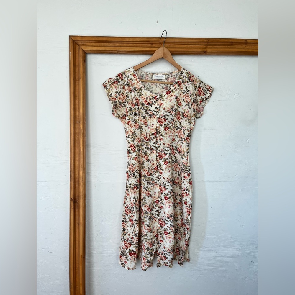 Vintage Floral Print Women's Dress
